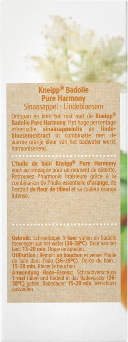 Kneipp Badolie Oranje Lindebloesem 100ml