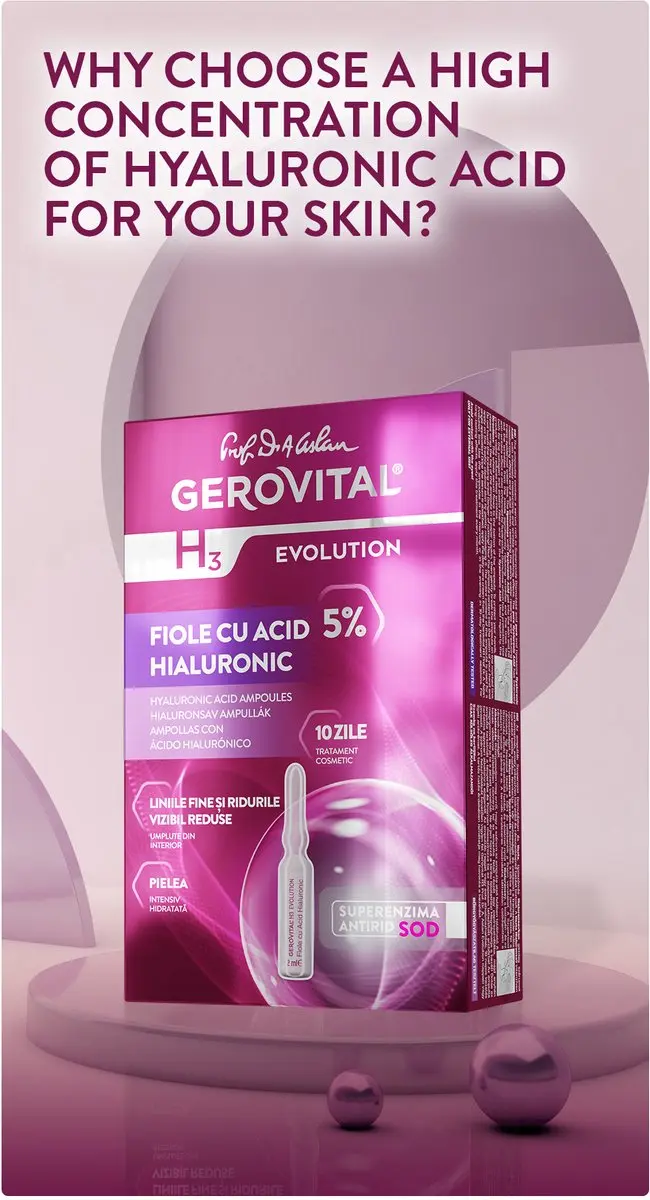 Gerovital H3 Evolution Pure Hyaluronzuur Serum 5% - 10x2ml