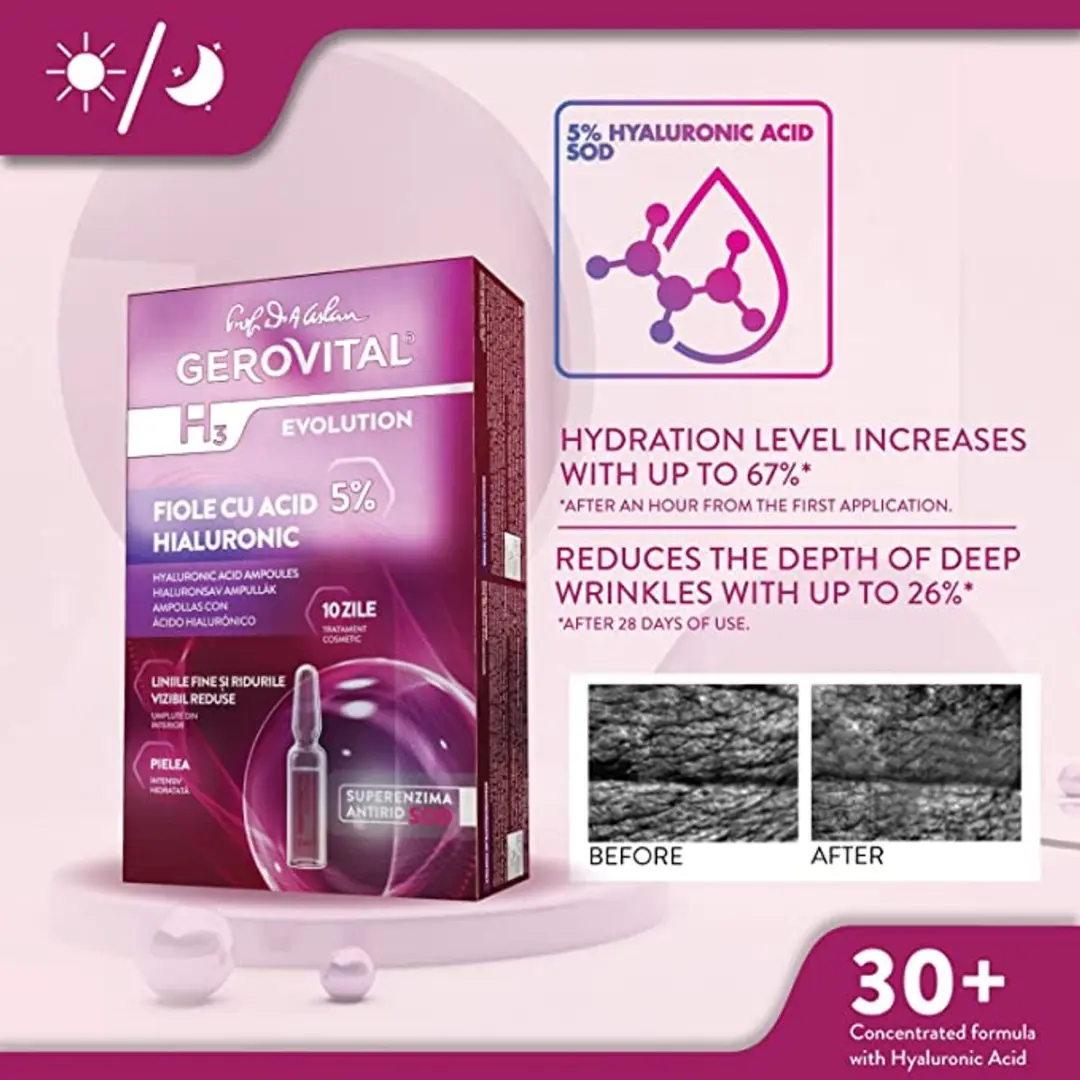 Gerovital H3 Evolution Pure Hyaluronzuur Serum 5% - 10x2ml