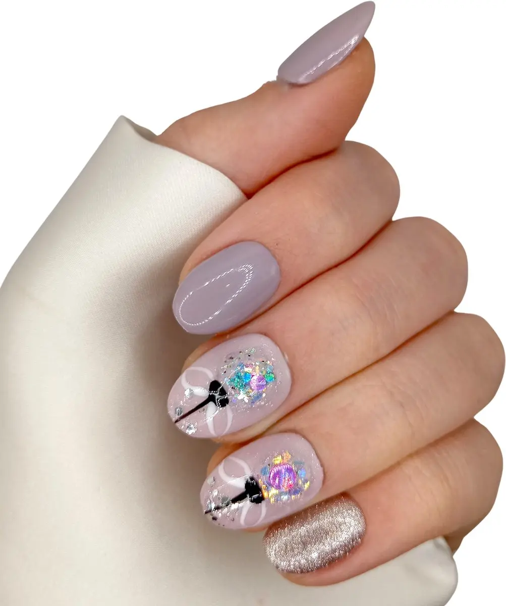 SD Press on Nails No. 63 Kerstbal Plaknagels