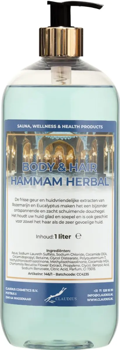 Splashbox Cosmetics Body & Hair Hammam Herbal 1L