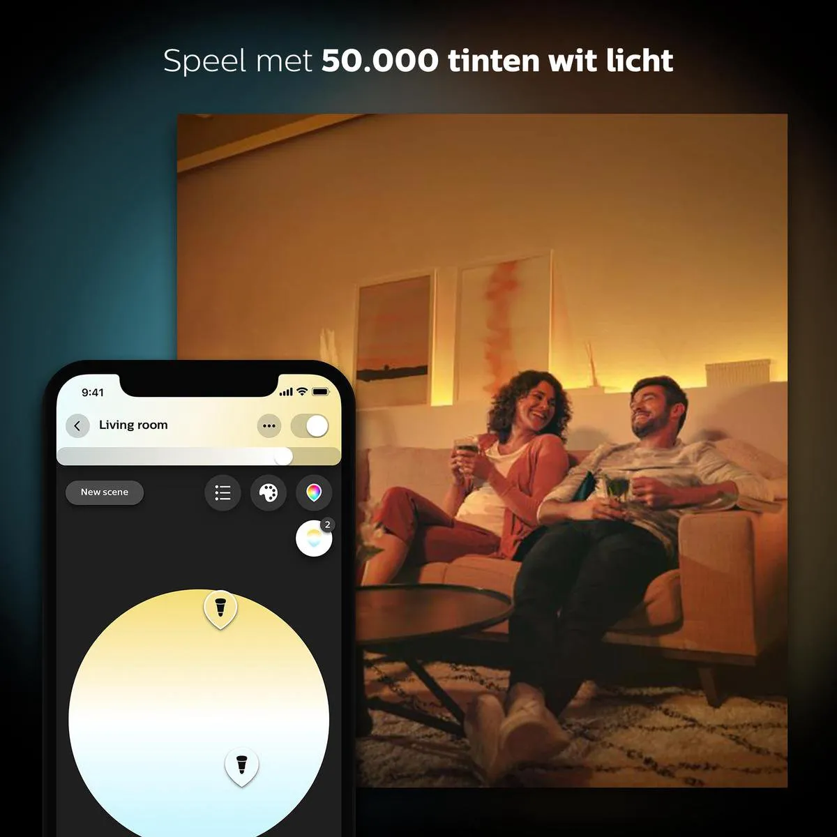 Philips Hue Starterspakket E27 White and Color Ambiance - 2x 9W
