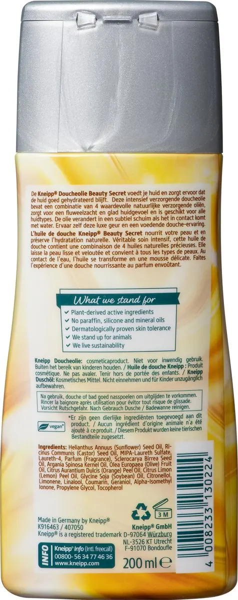 Kneipp Beauty Secret Doucheolie 200ml