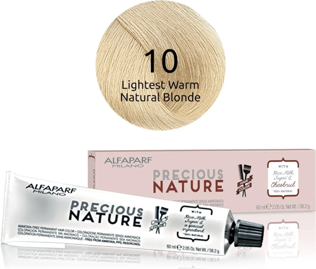 ALFAPARF Precious Nature Permanent Haarkleur 10 Zwart - 60ml