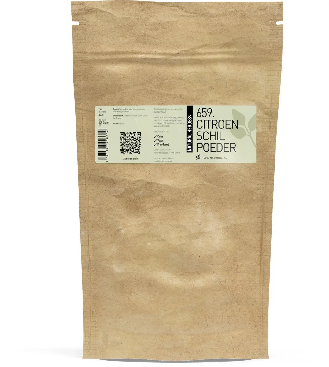 Natural Heroes Citroenschilpoeder 500g