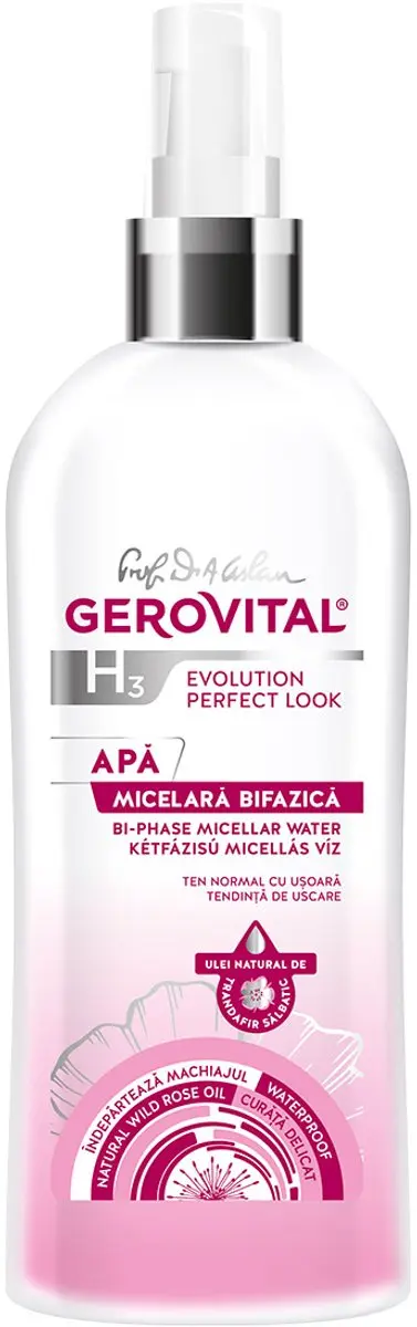 Gerovital GIFTSET Huidverzorging - Dagcrème Hyaluronzuur & Wilde Rozenolie - 2 Stuks