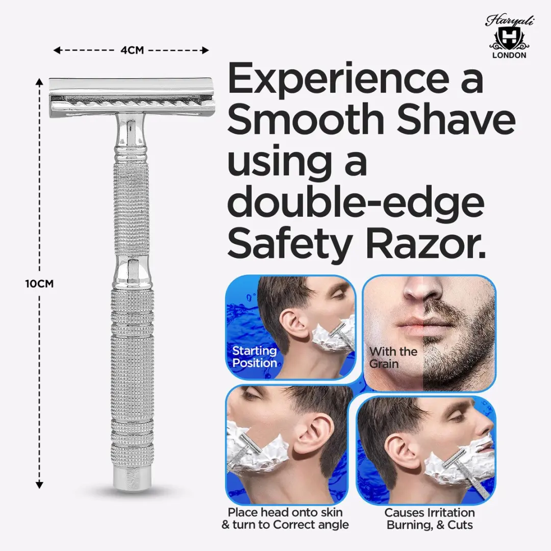 Haryali London Double Edge Safety Razor - Roestvrijstaal