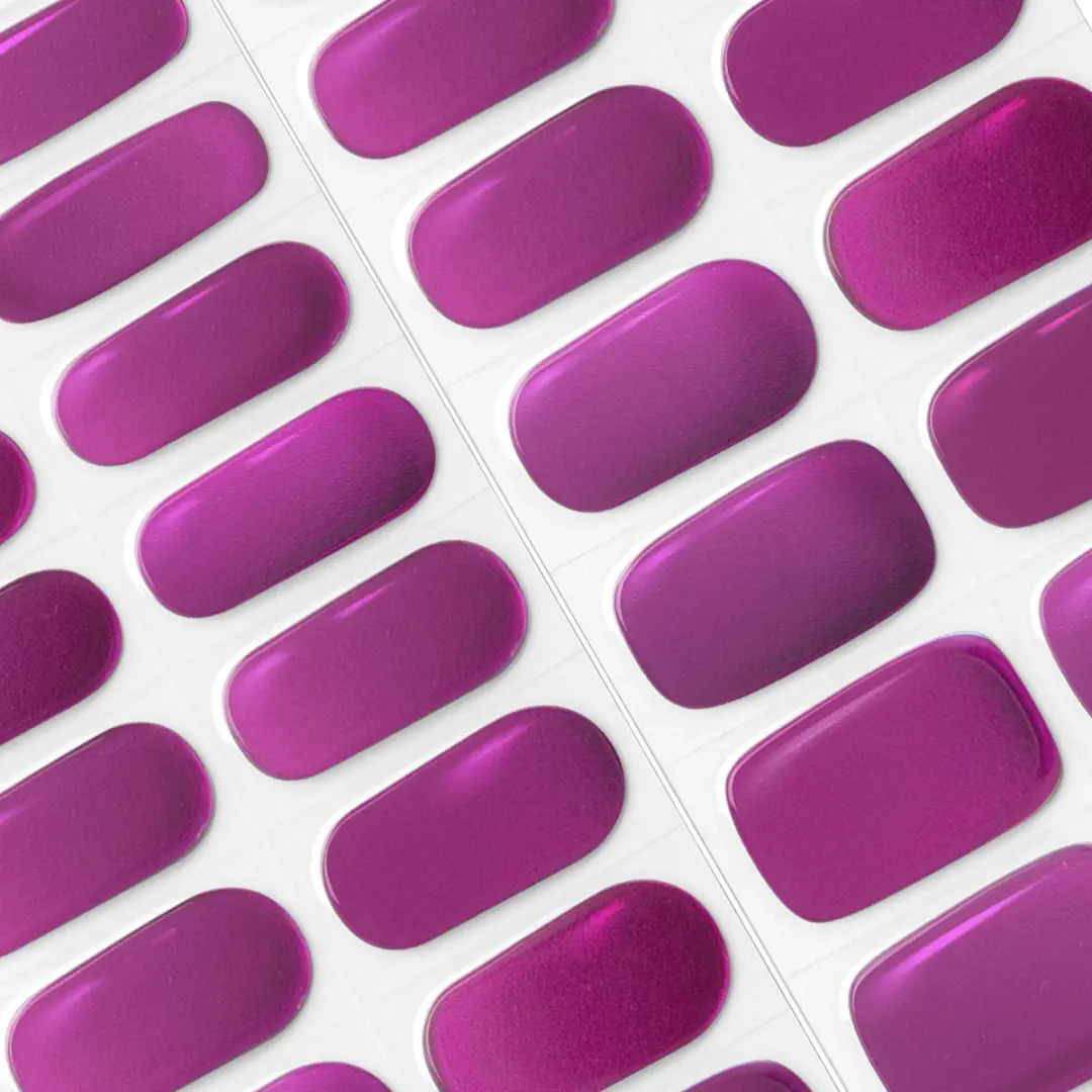 Pink Gellac UV Nagelstickers Bubblegum Chrome - 20 Stuks