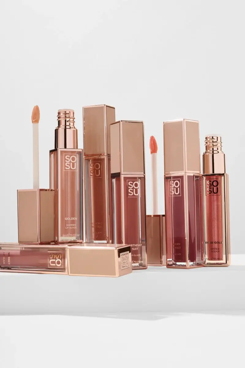 Sosu Shimmer Lip Glaze Rose Gold 6ml