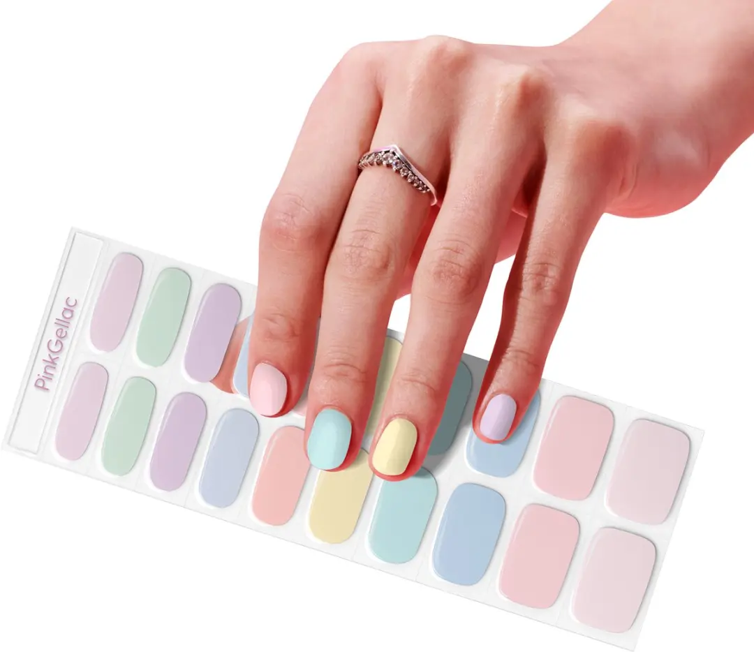 Pink Gellac UV Nagelstickers Pastel Party