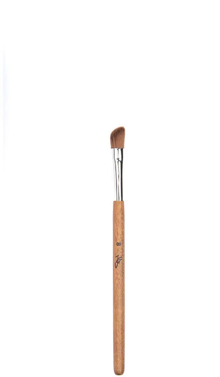 John Van G Vegan Eyeshadow Penseel Schuin No. 8 - Hout