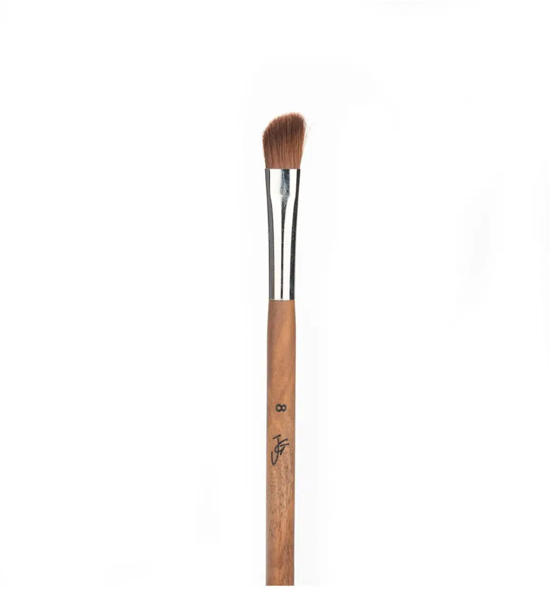 John Van G Vegan Eyeshadow Penseel Schuin No. 8 - Hout