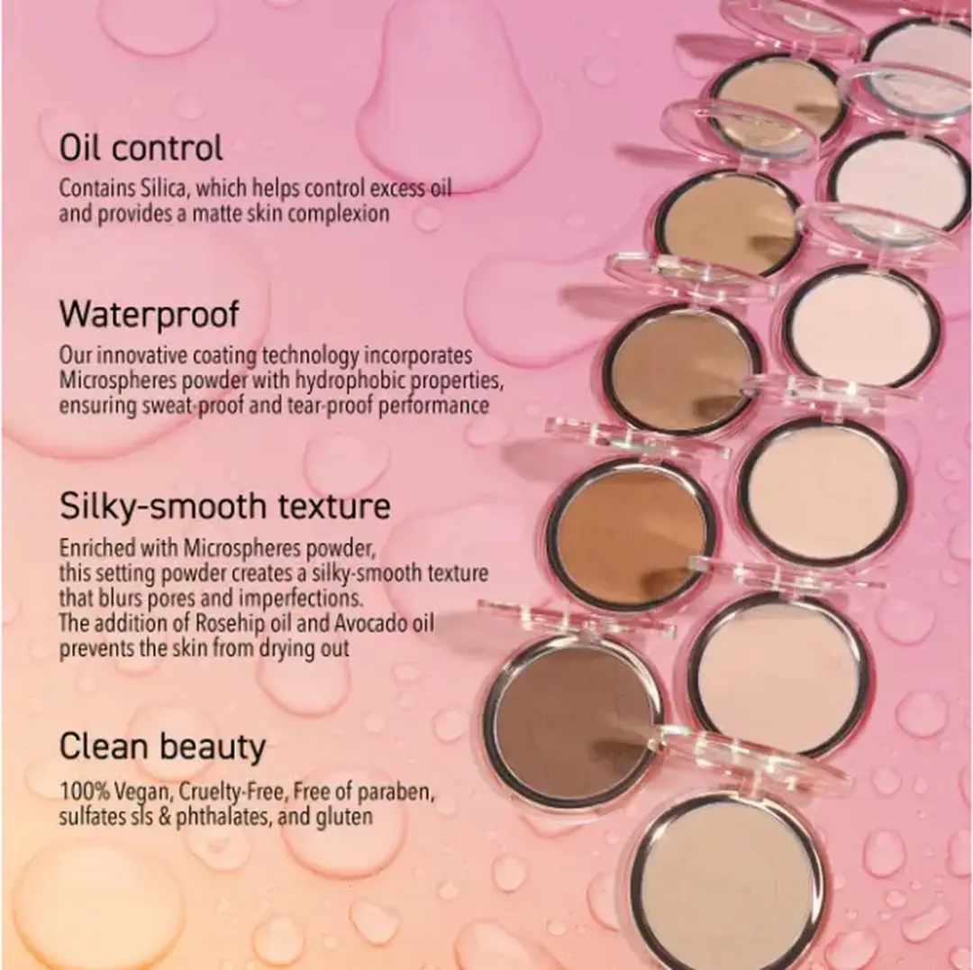 Moira Soft Focus Waterproof Setting Powder 500 Sheer Tan - 11.5g - afbeelding 4 van 6