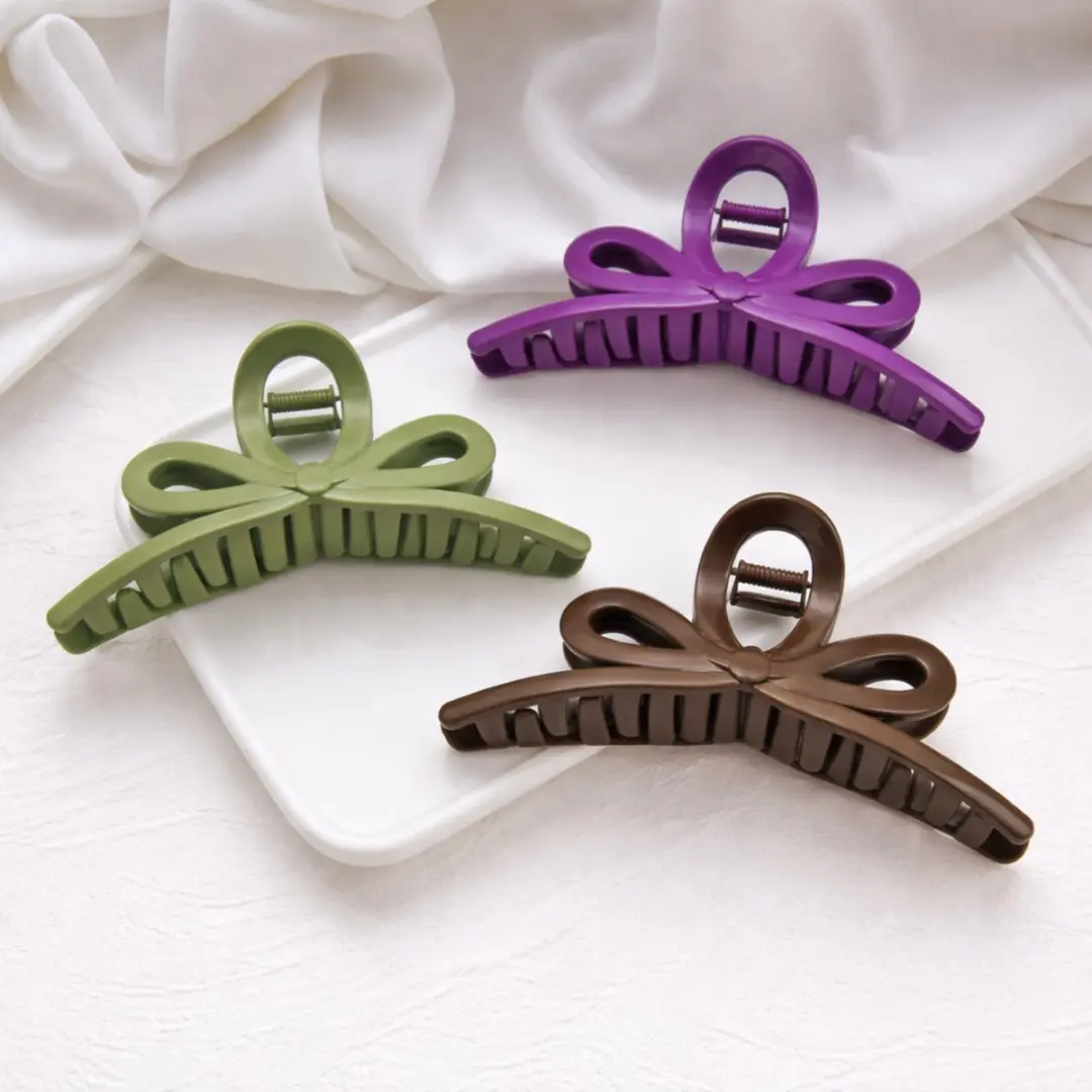 Guardian Beauty Haarclips Groot Klauwen - 3 Stuks - Paars/Donkerbruin/ Groen
