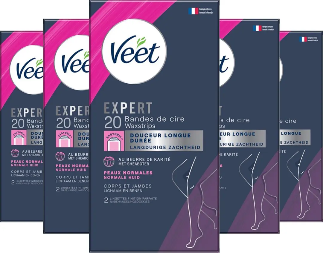Veet Expert Koude Wasstrips Benen Normal 20 Stuks