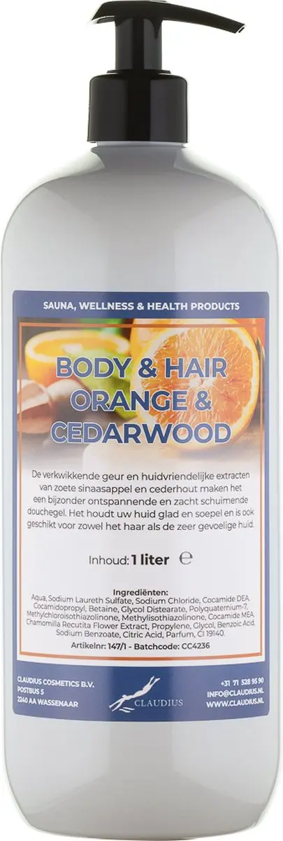 Splashbox Cosmetics Sweet Orange & Cedarwood Body & Hair Wash 1L