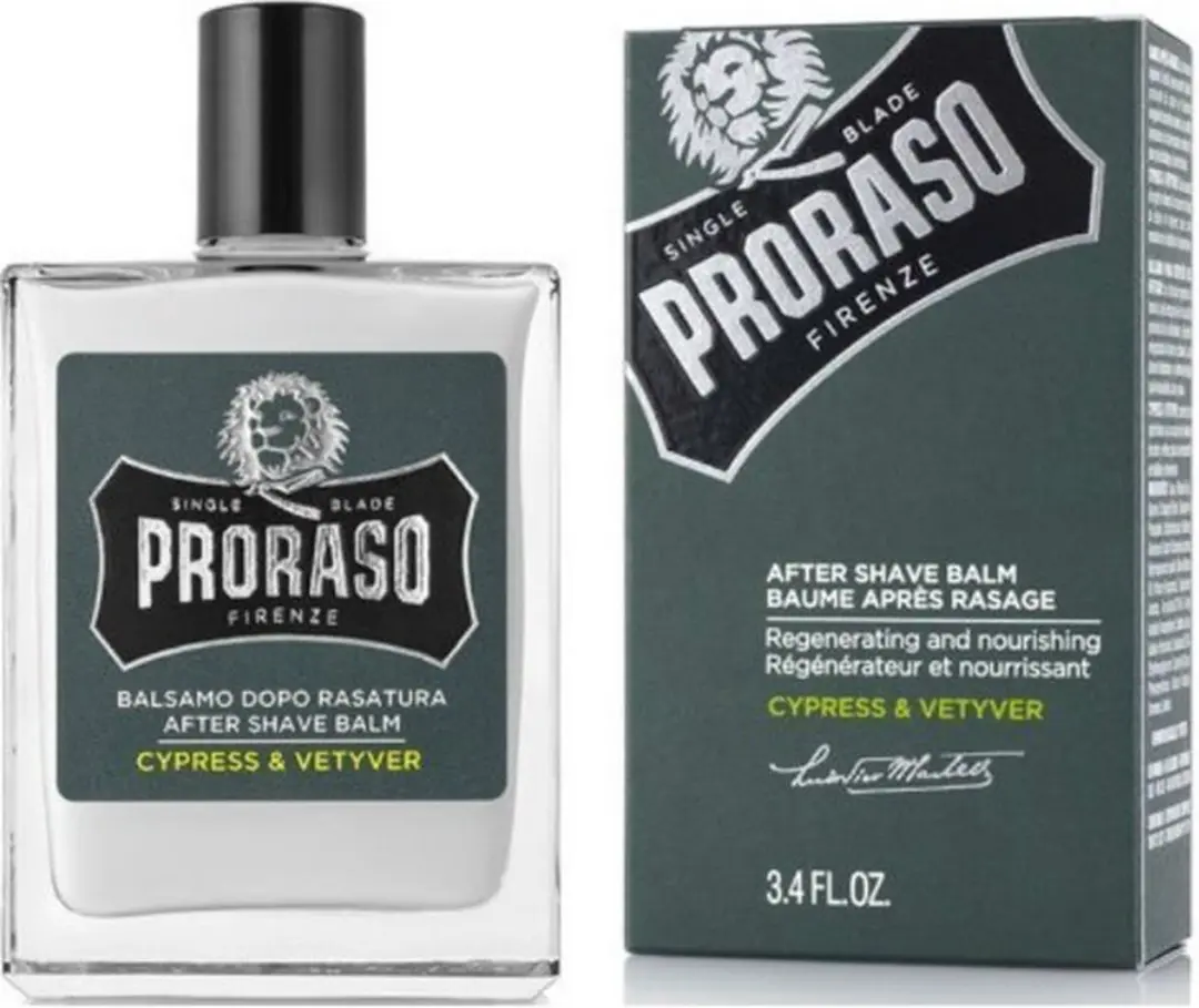 Proraso Cypress & Vetyver Baardverzorging - Shampoo 200ml & Aftershave Balm 100ml