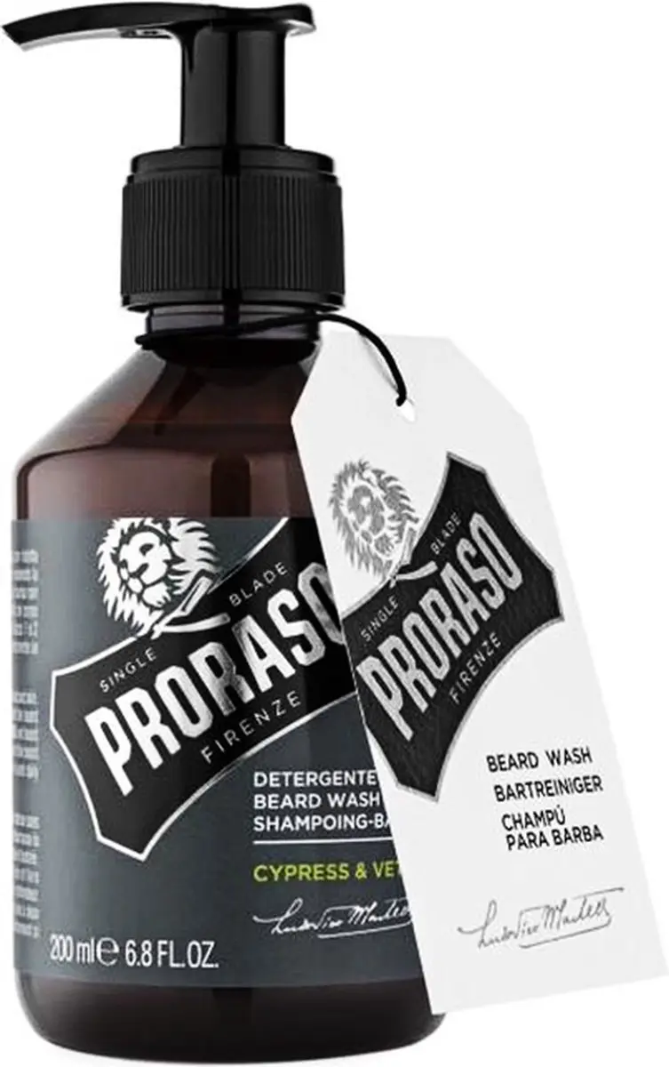 Proraso Cypress & Vetyver Baardverzorging - Shampoo 200ml & Aftershave Balm 100ml