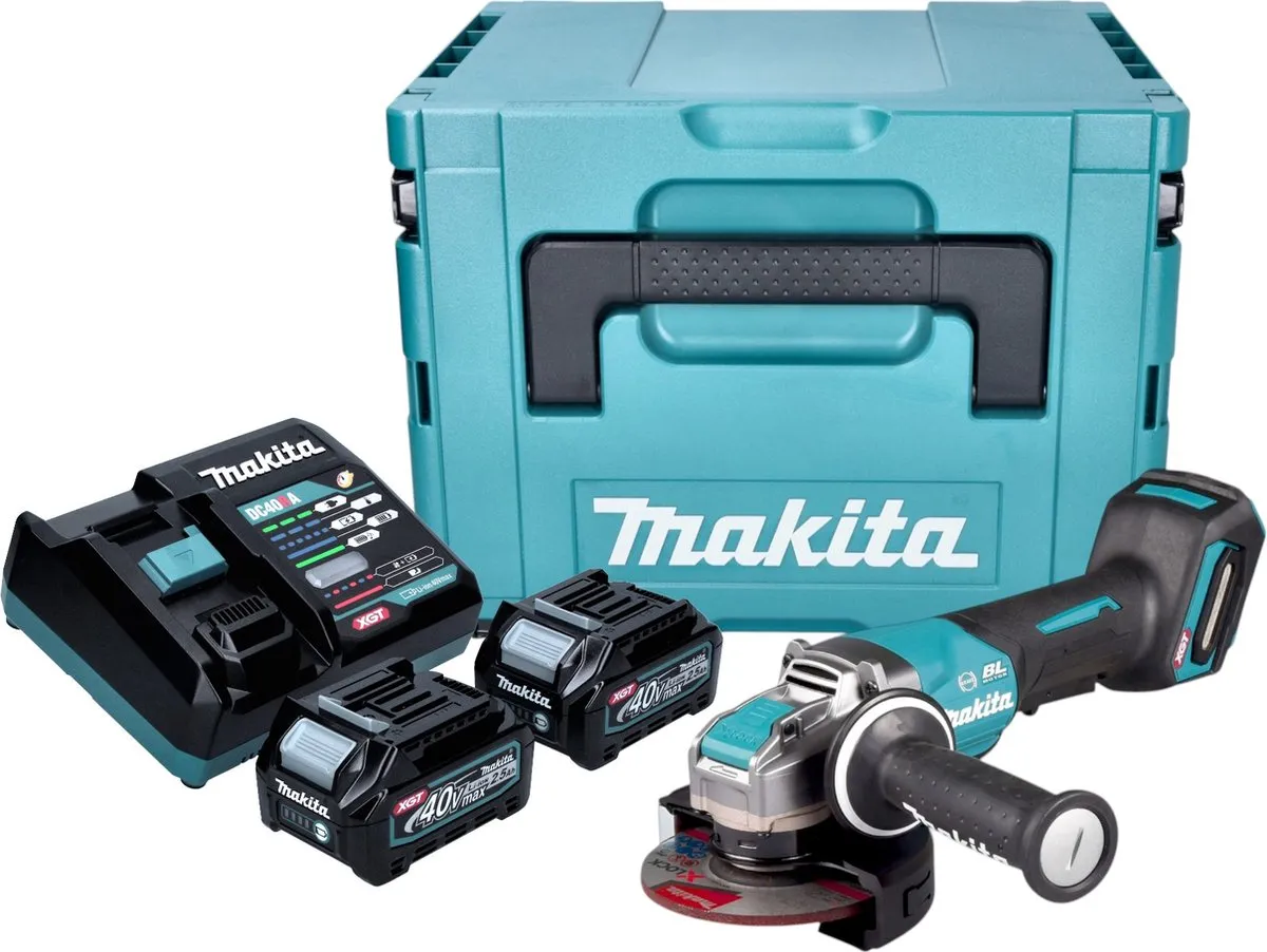 Makita GA047GD201 Accu Haakse Slijper 40V X-LOCK