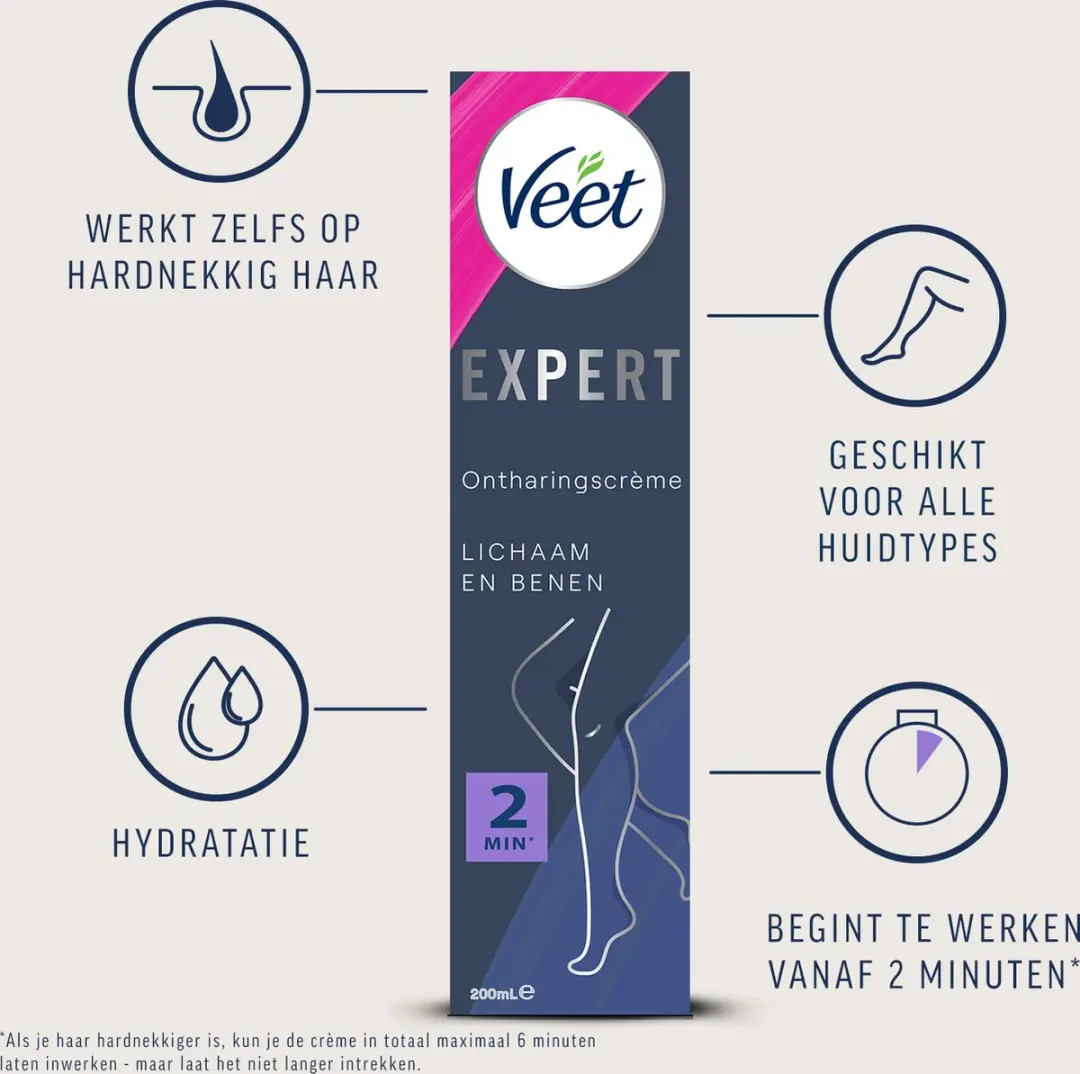 Veet Expert Ontharingscrème Lichaam & Benen 200ml