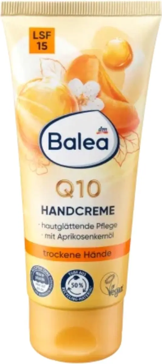 Balea Handcrème Q10 met Abrikozenolie SPF15 100ml