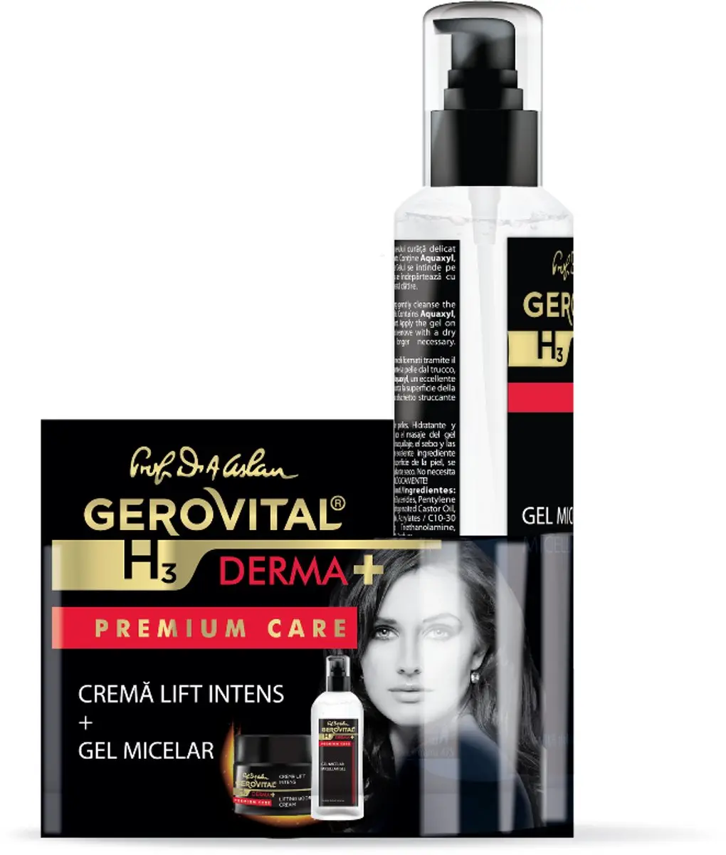 Gerovital Lift Intense Crème Giftbox - 200ml (50ml+150ml) + Micellair Gel