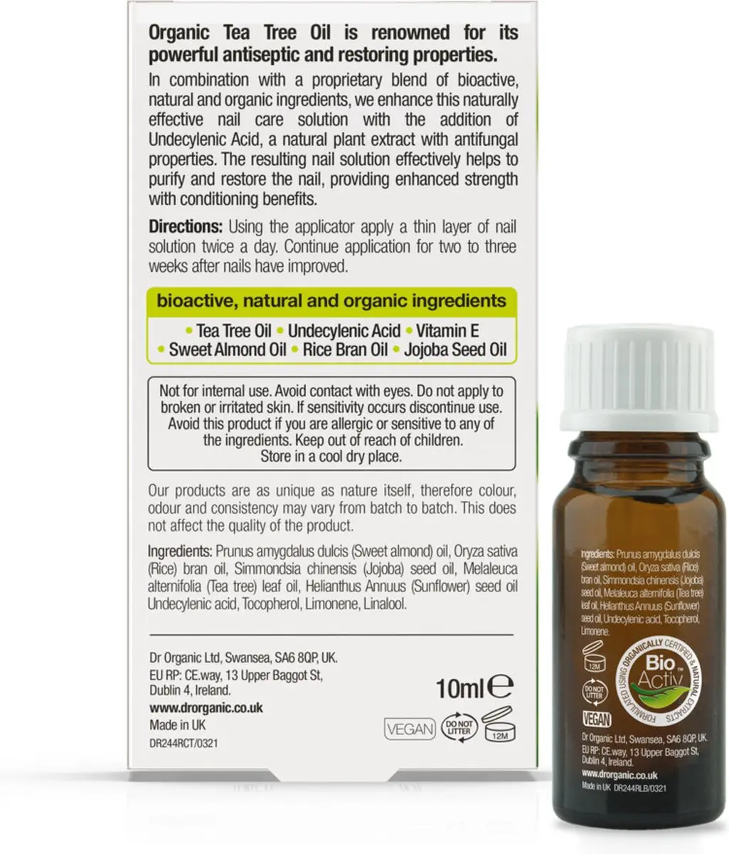 Dr. Organic Tea Tree Nagel Solution 10ml