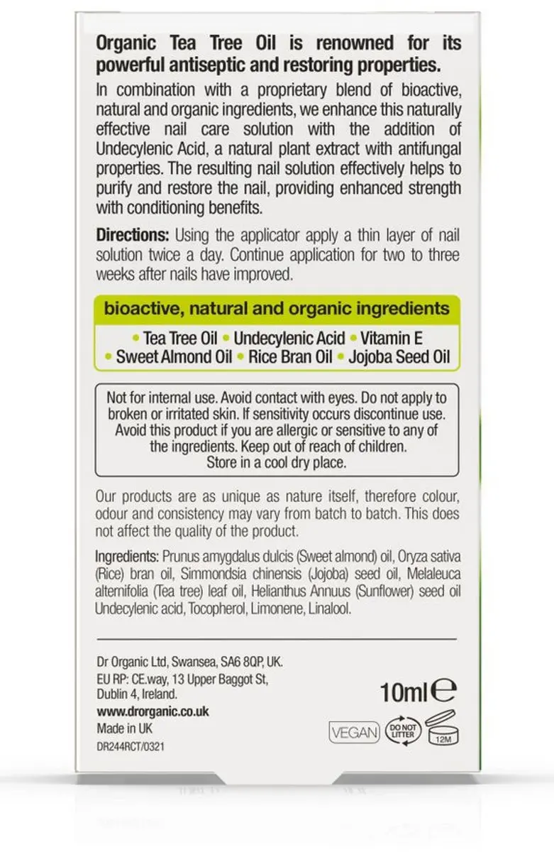 Dr. Organic Tea Tree Nagel Solution 10ml