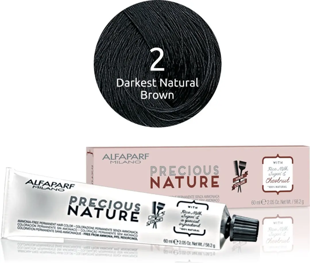 ALFAPARF Precious Nature Permanent Haarkleur Zwart 60ml