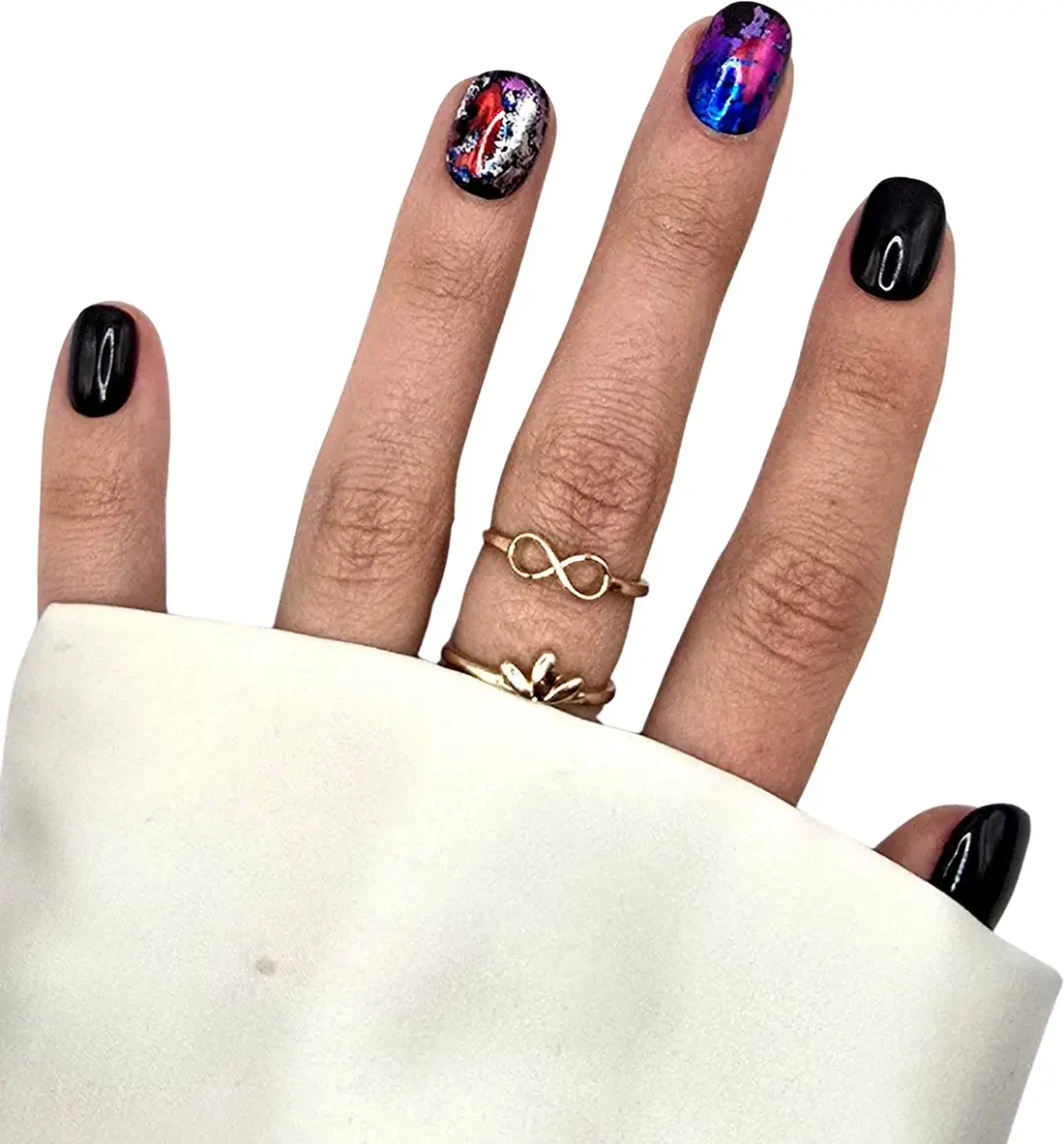 SD Press on Nails B-141 Nagelset - XS Zwart