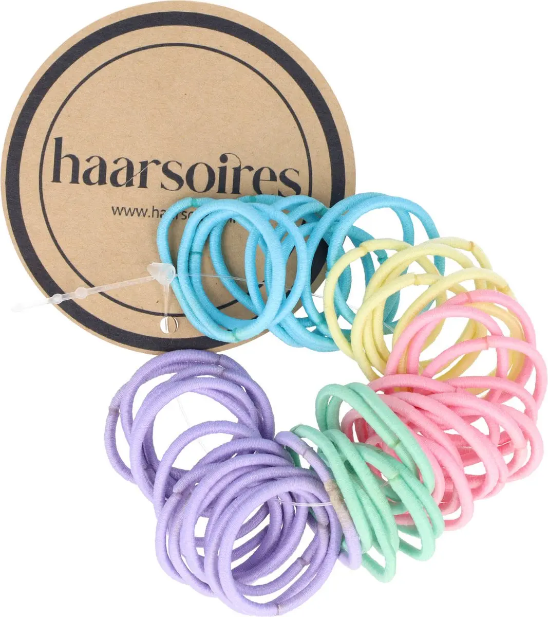 Haarsoires Haarelastiekjes Mini 2cm - 50 Stuks - Roze Paars Geel Blauw Groen
