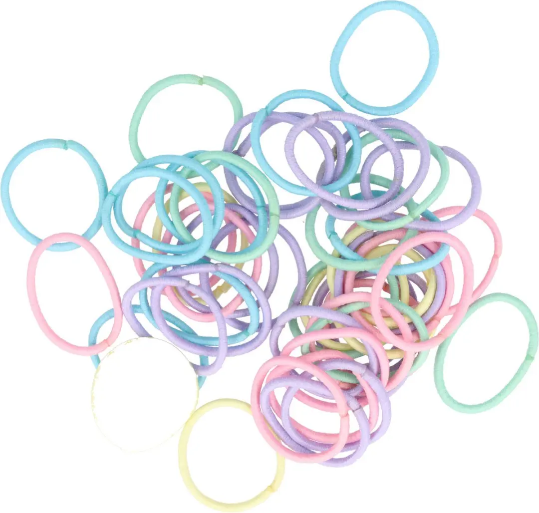 Haarsoires Haarelastiekjes Mini 2cm - 50 Stuks - Roze Paars Geel Blauw Groen