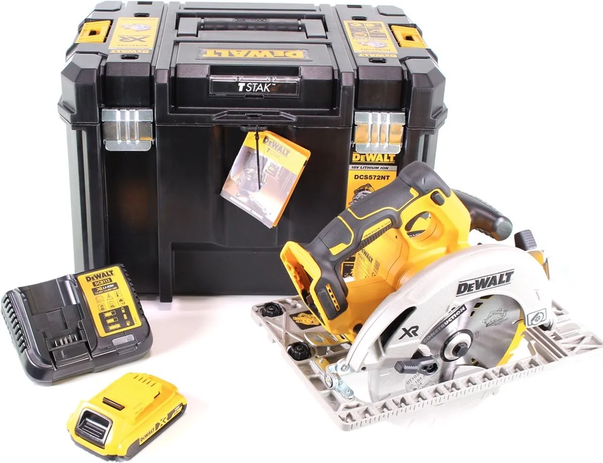 DeWalt DCS 572 D1 Handcirkelzaag 18V - 184mm - 2,0Ah - afbeelding 4 van 5