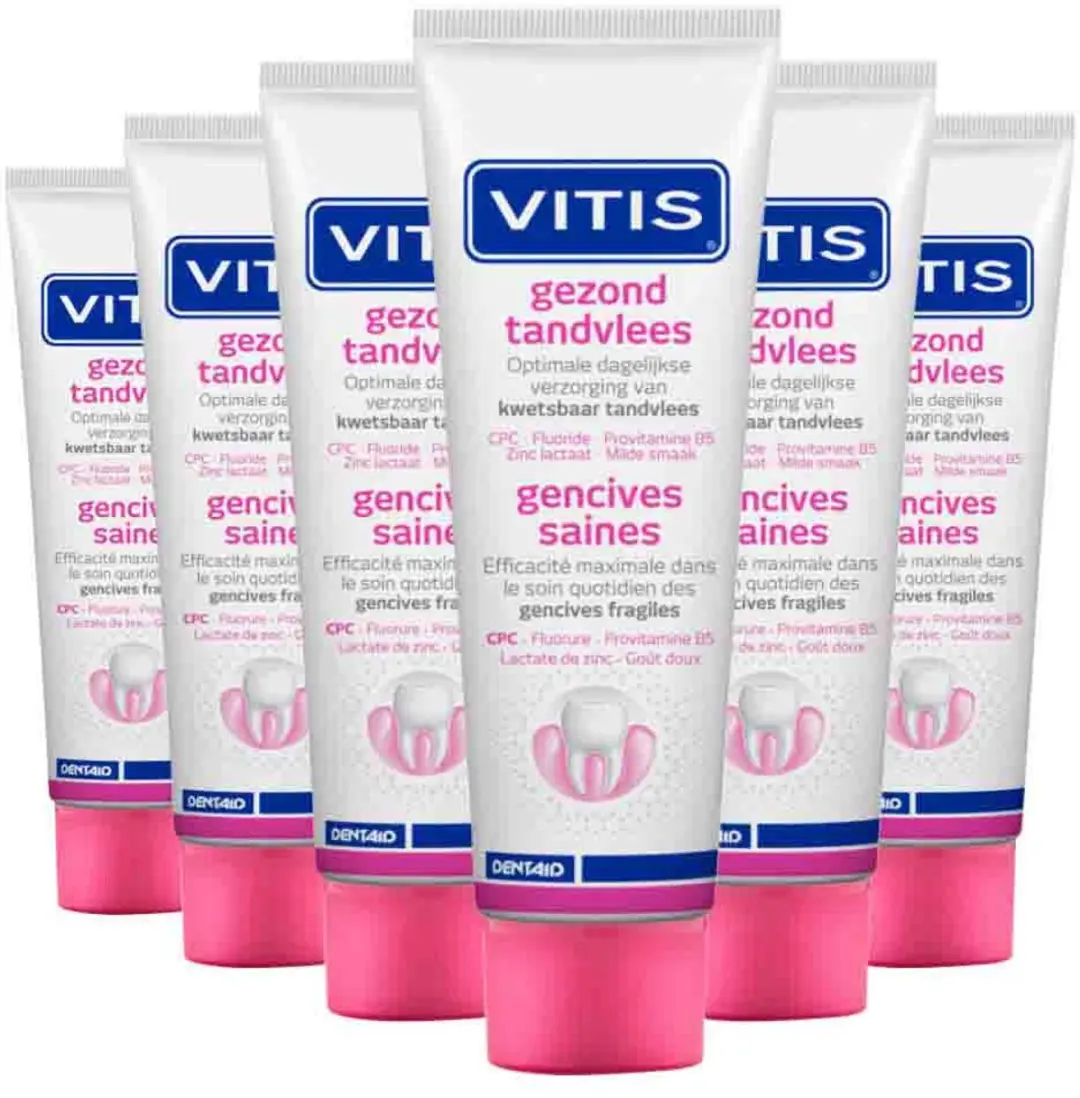 Vitis Tandpasta Gezond Tandvlees 6x75ml