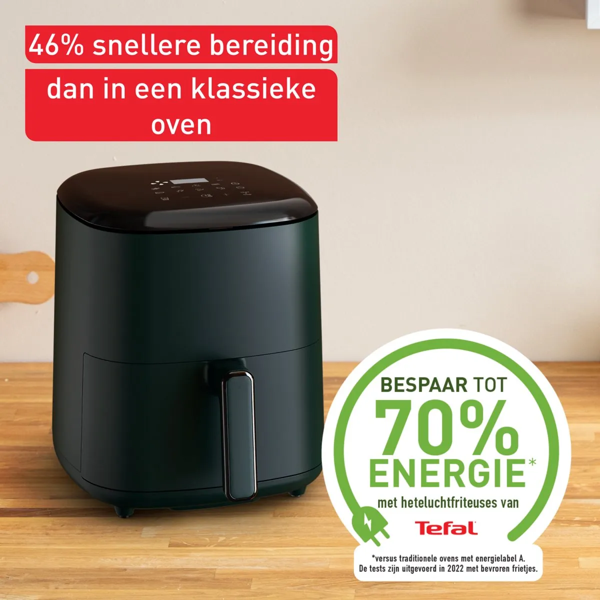 Tefal Easy Fry Max EY2453 Airfryer 5L - 1500W - 6 Personen - Donkergroen