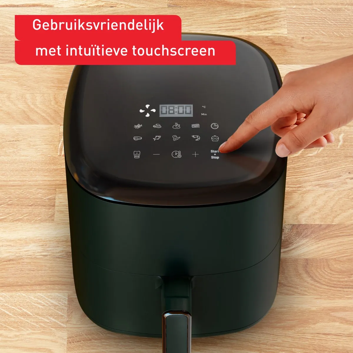 Tefal Easy Fry Max EY2453 Airfryer 5L - 1500W - 6 Personen - Donkergroen