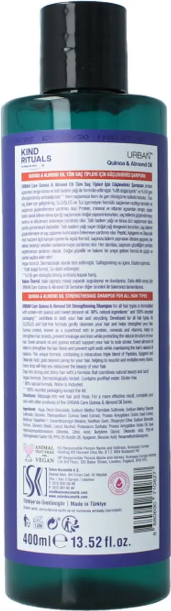 Urban Care Kind Rituals Quinoa & Amandel Shampoo 400ml