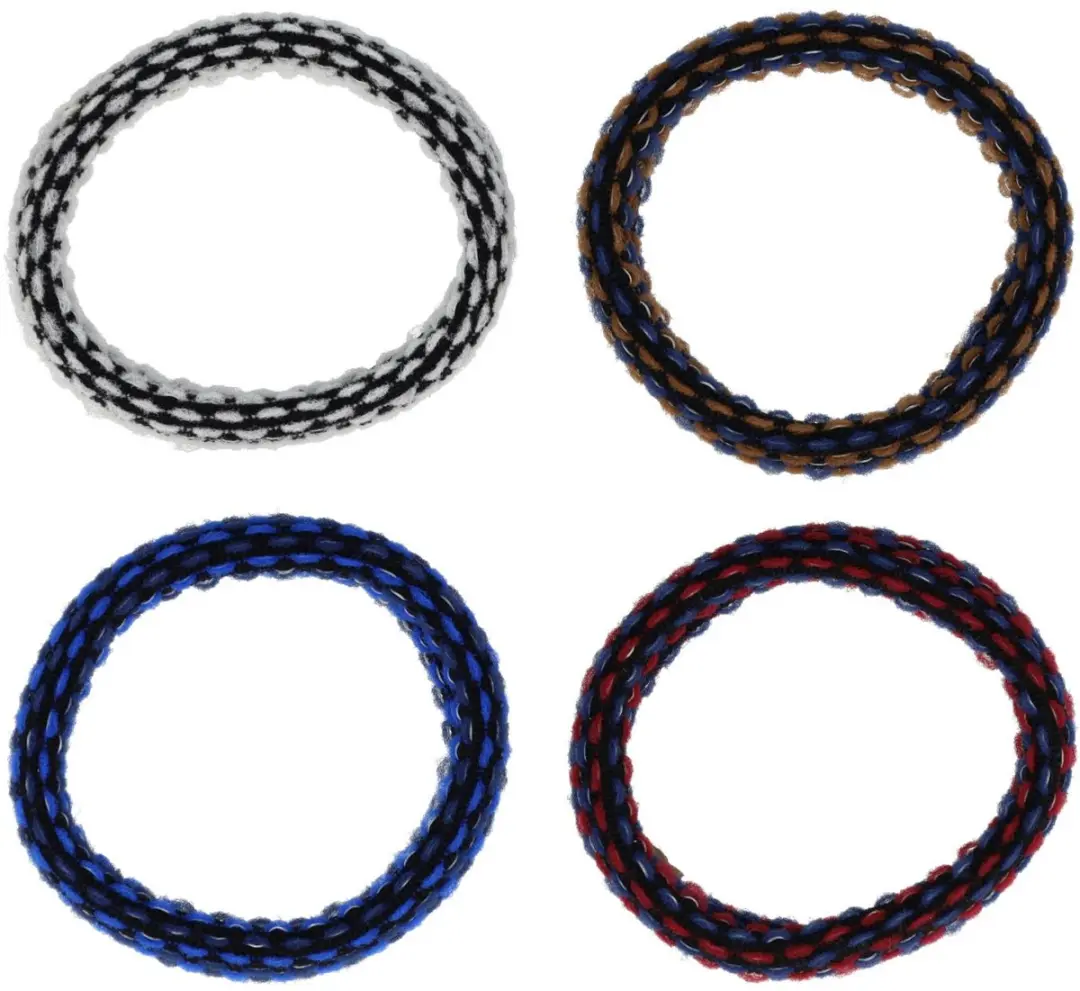 Haarsoires Haarelastieken Basic Endless - Retro Patroon - 4 Stuks - afbeelding 4 van 6