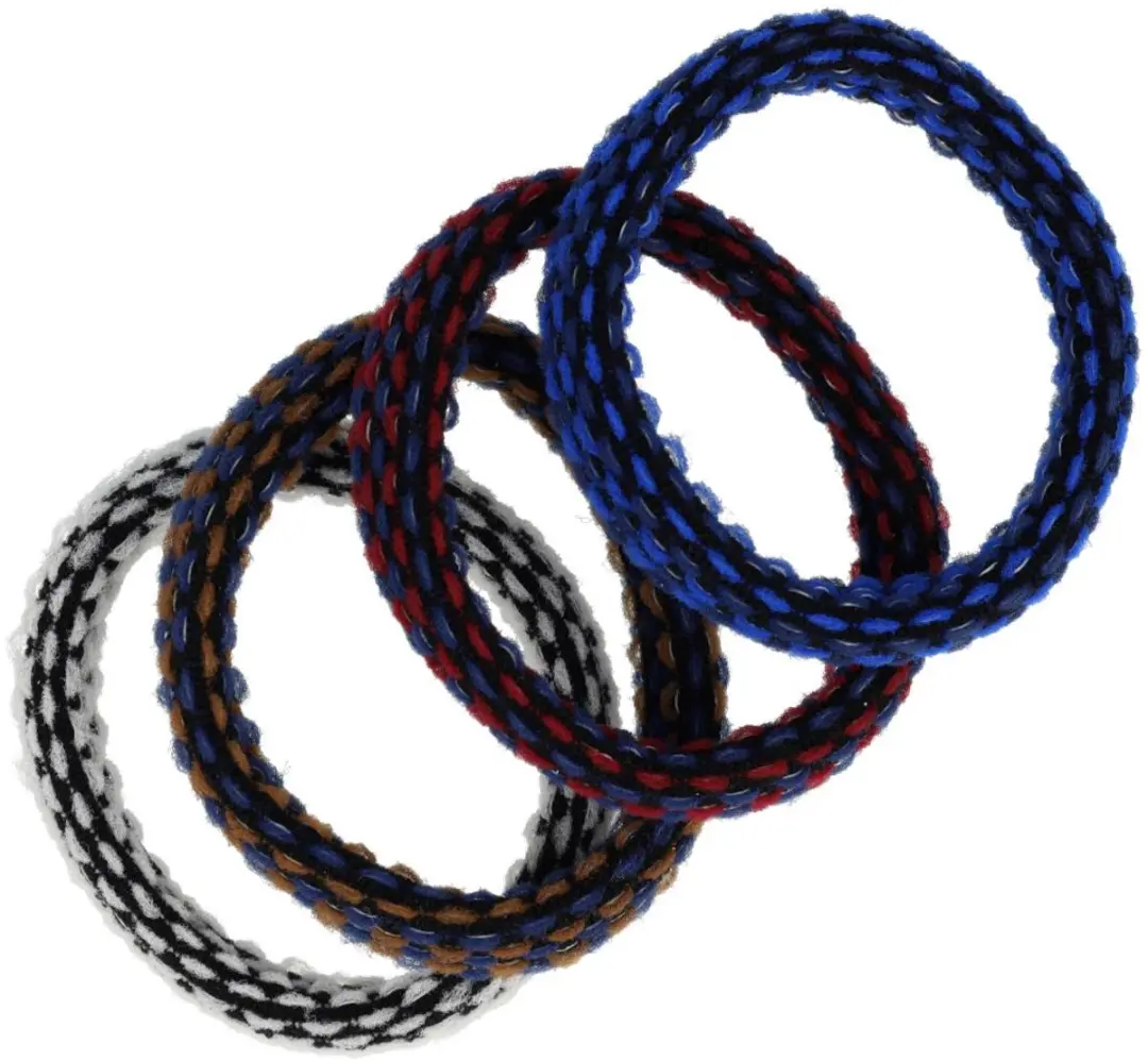 Haarsoires Haarelastieken Basic Endless - Retro Patroon - 4 Stuks