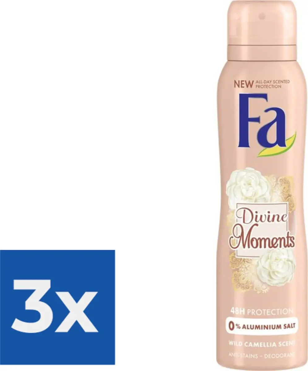 Fa Divine Moments Deo Spray 450ml - 3 Stuks