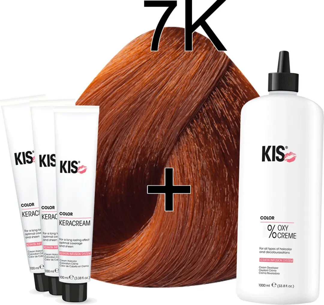 KIS KeraCream Color Middel Koper Haarverfset 100ml