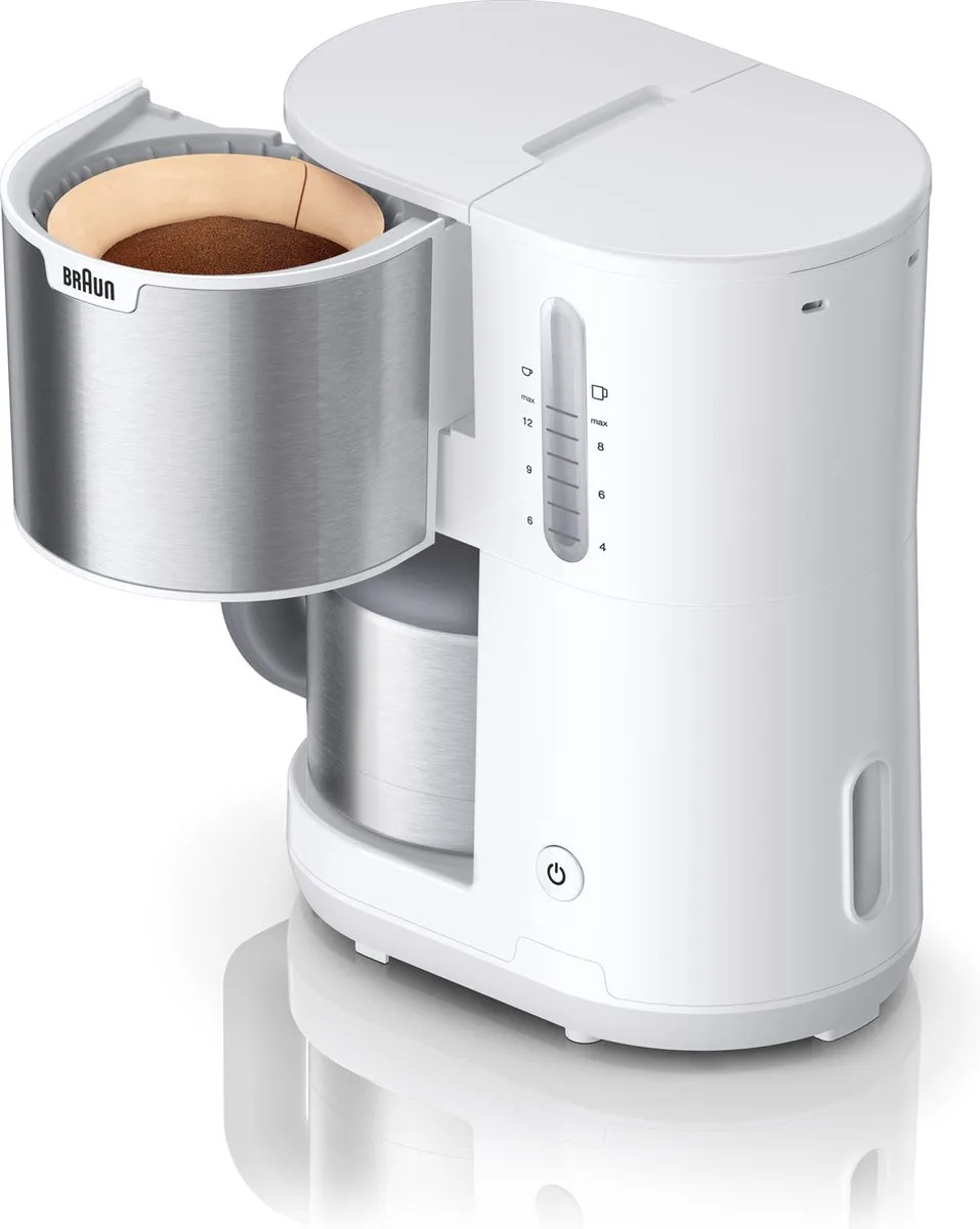 Braun IDCollection KF1505 Filterkoffiezetapparaat 1,2L - 9 Kopjes - Wit