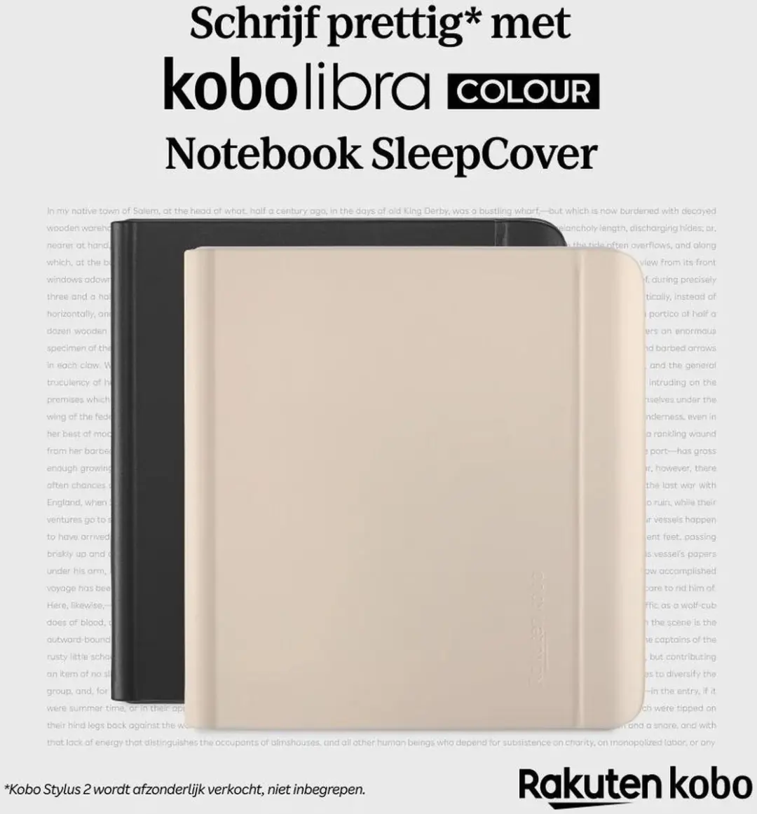Kobo Libra Colour Hoes - Stylus Case - Zwart