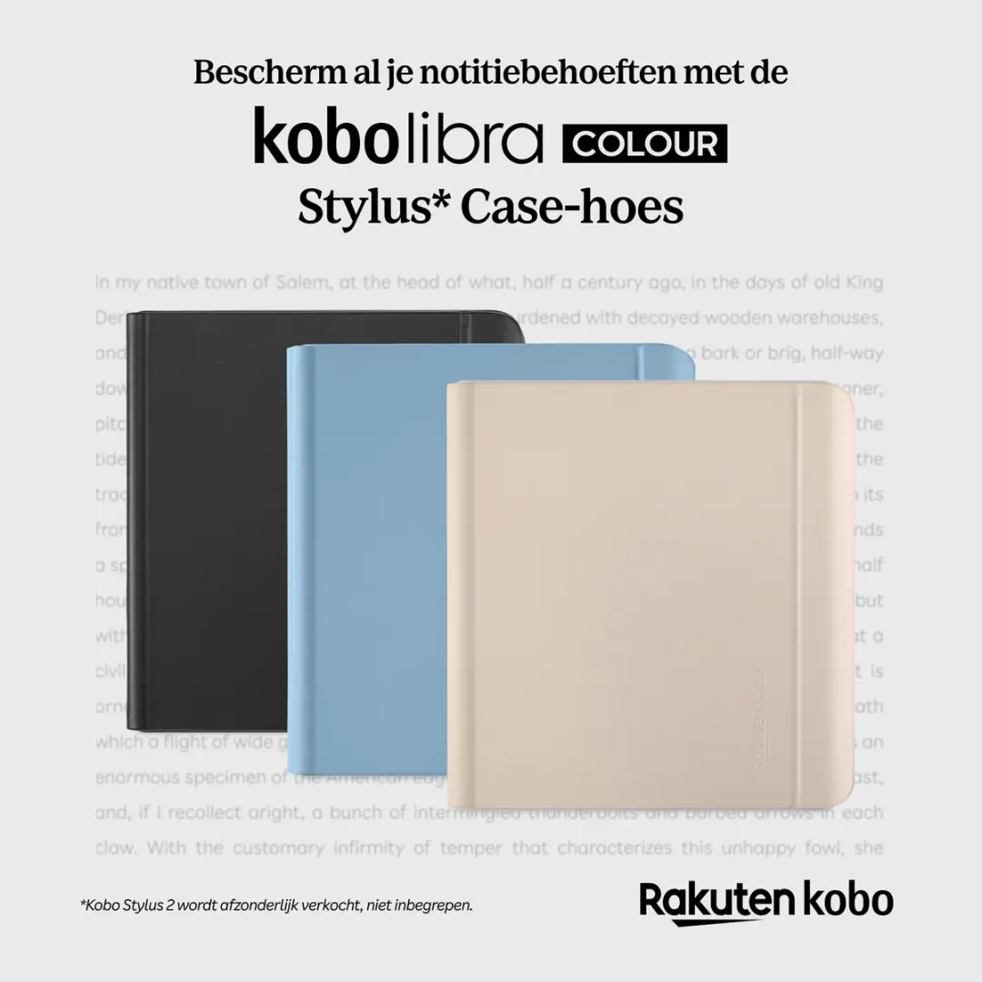 Kobo Libra Colour Hoes - Stylus Case - Zwart