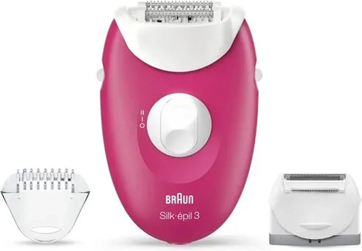 Braun Silk-épil 3 SE3/276 Epilator - 20 Pincetten - Roze/Wit