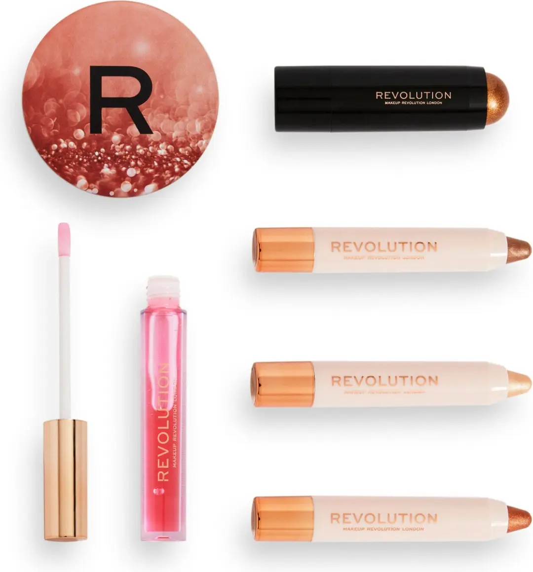 Makeup Revolution Get The Look Glowy Glam Set - 20g