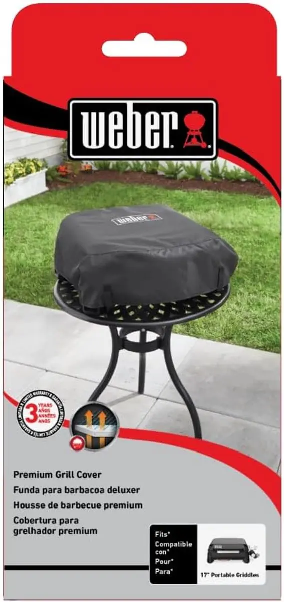 Weber Premium Hoes Plancha 43cm - Zwart
