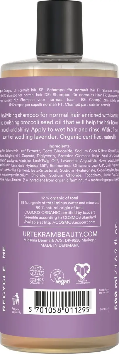 Urtekram Soothing Lavender Shampoo 500ml