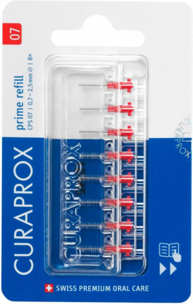 Curaprox Interdentale Rager Prime CPS 07 Rood 2,5mm - 8 Stuks