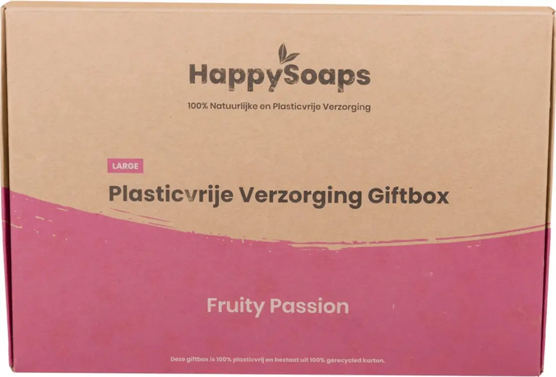 HappySoaps Geschenkdoos XL Fruity Passion - 600g - 5 Stuks